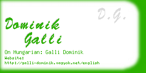 dominik galli business card
